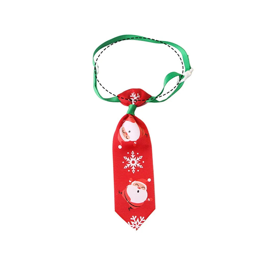 Nonecn Christmas Dog Bow Tie – Red & Green Adjustable Holiday Pet Accessory