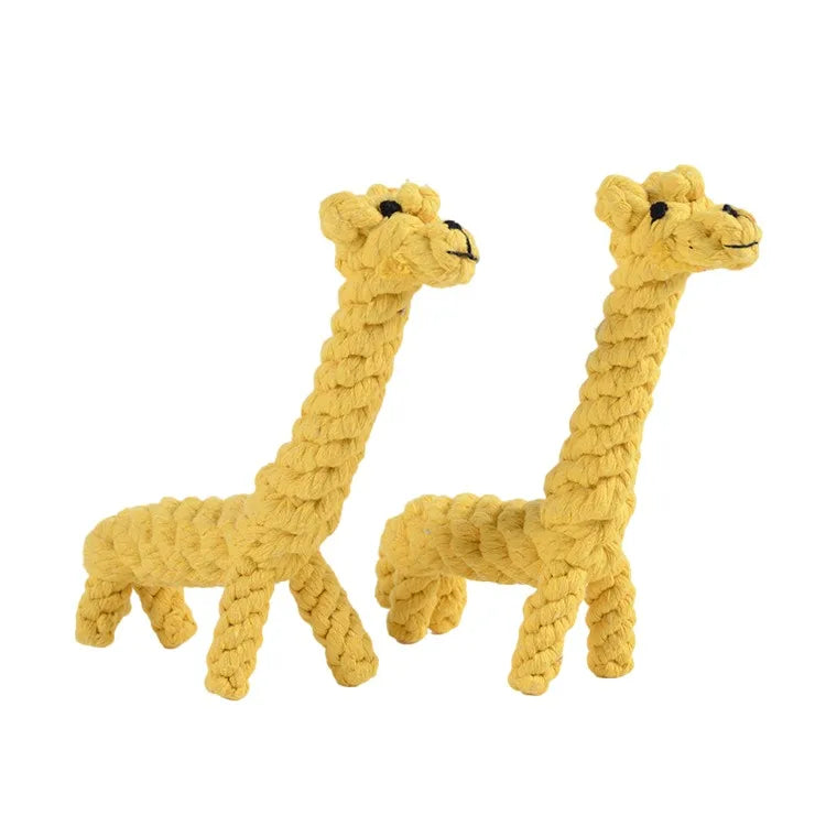 Cartoon Animal Rope Toy – Teeth Cleaning for Dogs