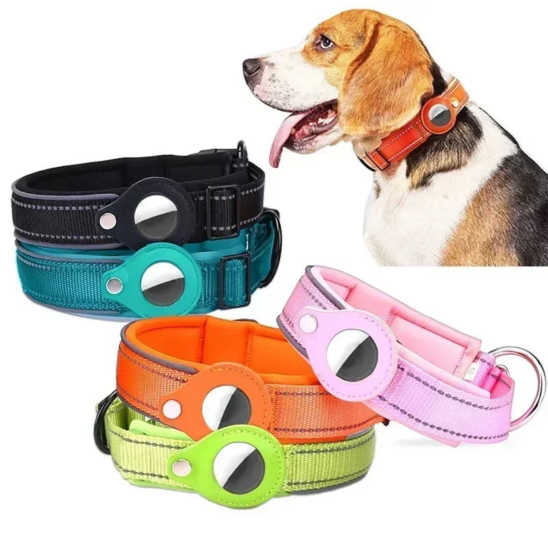 Dog Airtag Collar – Reflective Anti-Lost Tracker Collar