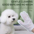Dog Grooming Gloves – No-Rinse Cleaning Wipes (6pcs)