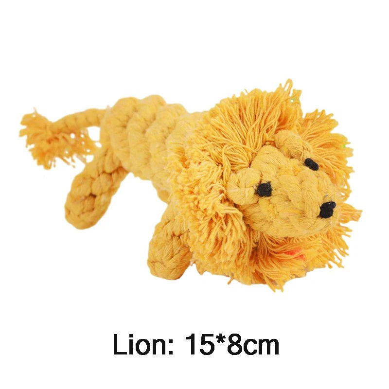 Cartoon Animal Rope Toy – Teeth Cleaning for Dogs
