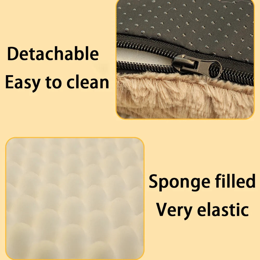 3D Foam Orthopedic Dog Bed – Waterproof Washable Faux Fur Cover