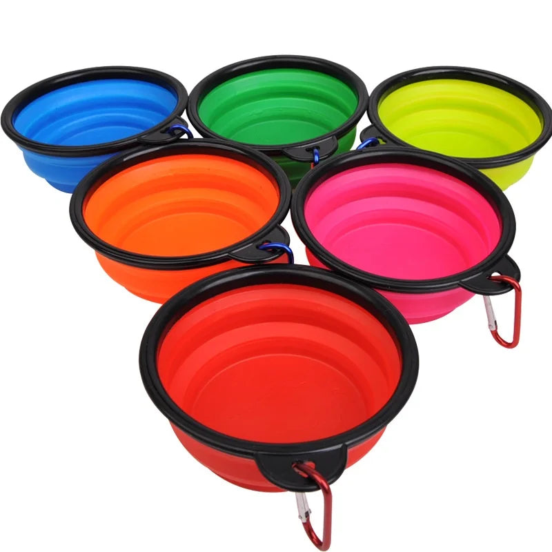 Heavy-Duty Collapsible Dog Travel Bowl – Adventure-Ready Silicone Feeder