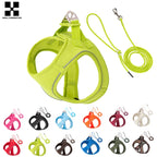 Dog Harness & Leash Set – Step-In Reflective Mesh Vest