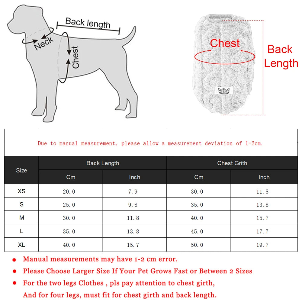 Holapet Soft Fleece Dog Sweater | XS-XL | Pink, Khaki, Red & Green