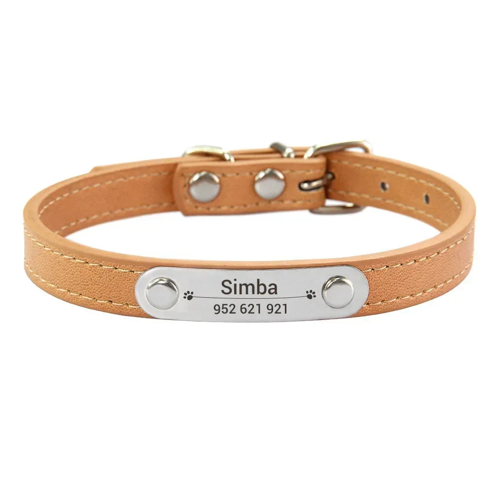 zPetsDatingCN Personalized Dog Collar with Carved Name ID – Pink, All Sizes, Anti-Lost