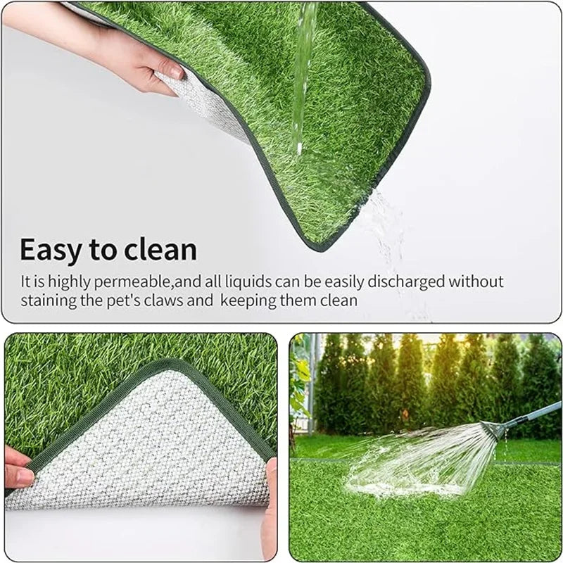 Artificial Grass Dog Potty Pad – Easy-Clean Odor-Resistant Indoor & Outdoor Training Mat