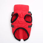 Winter Dog Coat Hoodie with Zipper Harness – Fleece Lined
