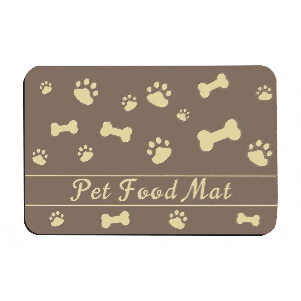 Pet Feeding Mat for Dogs – Waterproof Anti-Slip Food & Water Bowl Placemat, Quick-Dry Rubber Backing