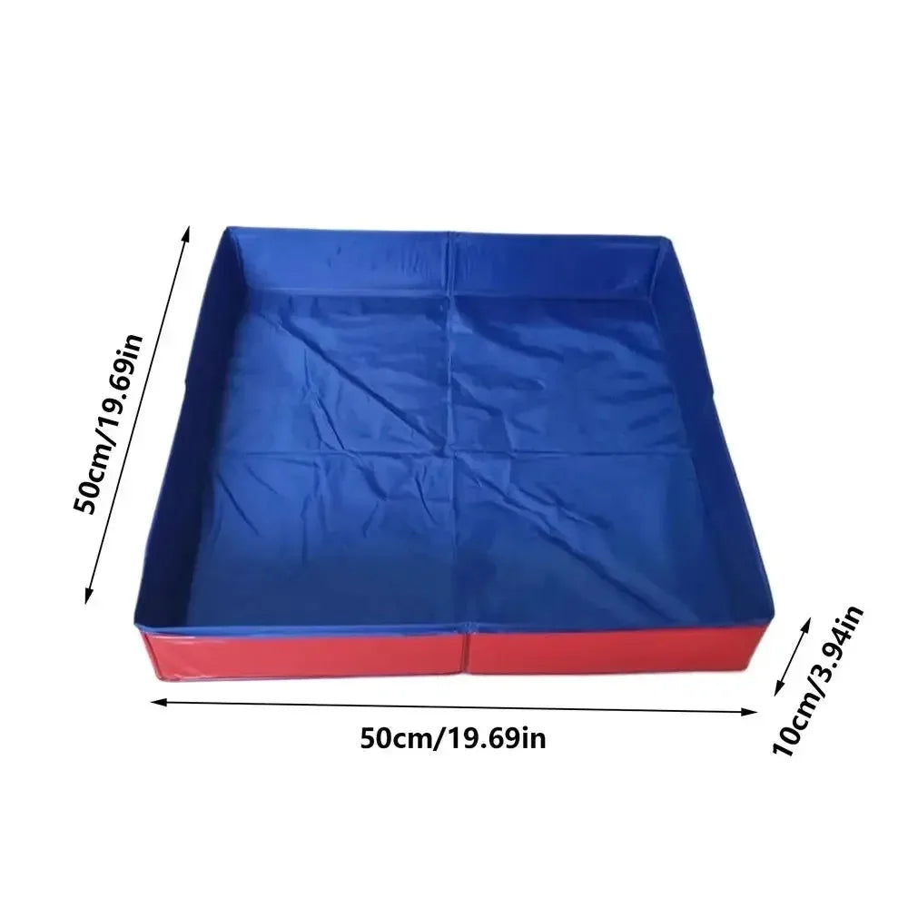Dog Pool PVC Folding Swimming Pool – Non-Inflatable Paddling Bath Tub for Puppies & Small Dogs
