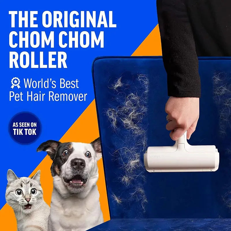 Pet Hair Remover Roller – Self-Cleaning One-Hand Lint & Fur Remover for Dogs