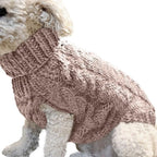Solid Color Dog Sweater – Cozy Wool Knit for Small Dogs