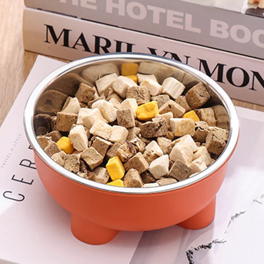 Stainless Steel Anti-Slip Dog Bowl – Detachable Easy-Clean Feeder