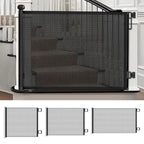 Retractable Dog Safety Gate – No Drill Mesh Stair & Doorway Fence