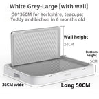 Large Dog Potty Tray with Wall – Anti-Splash Toilet