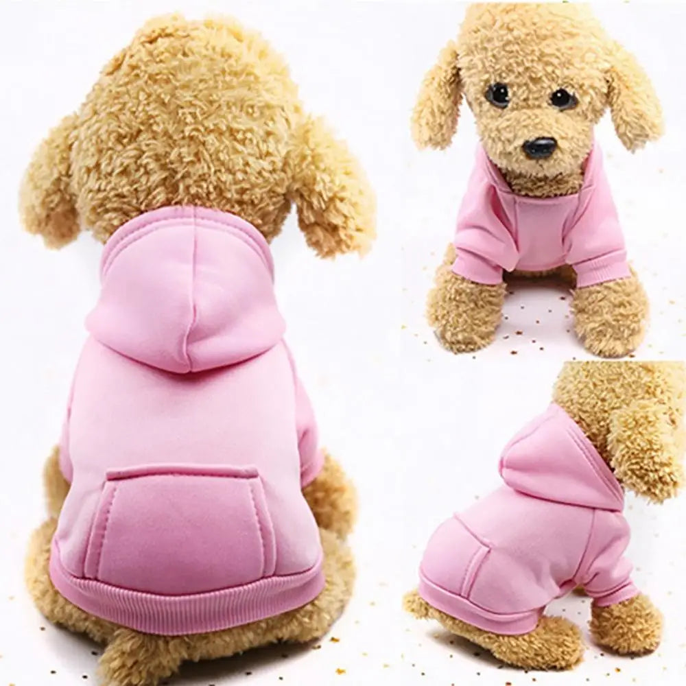 Dog Hooded Sweatshirt – Warm Winter Coat for Small Dogs