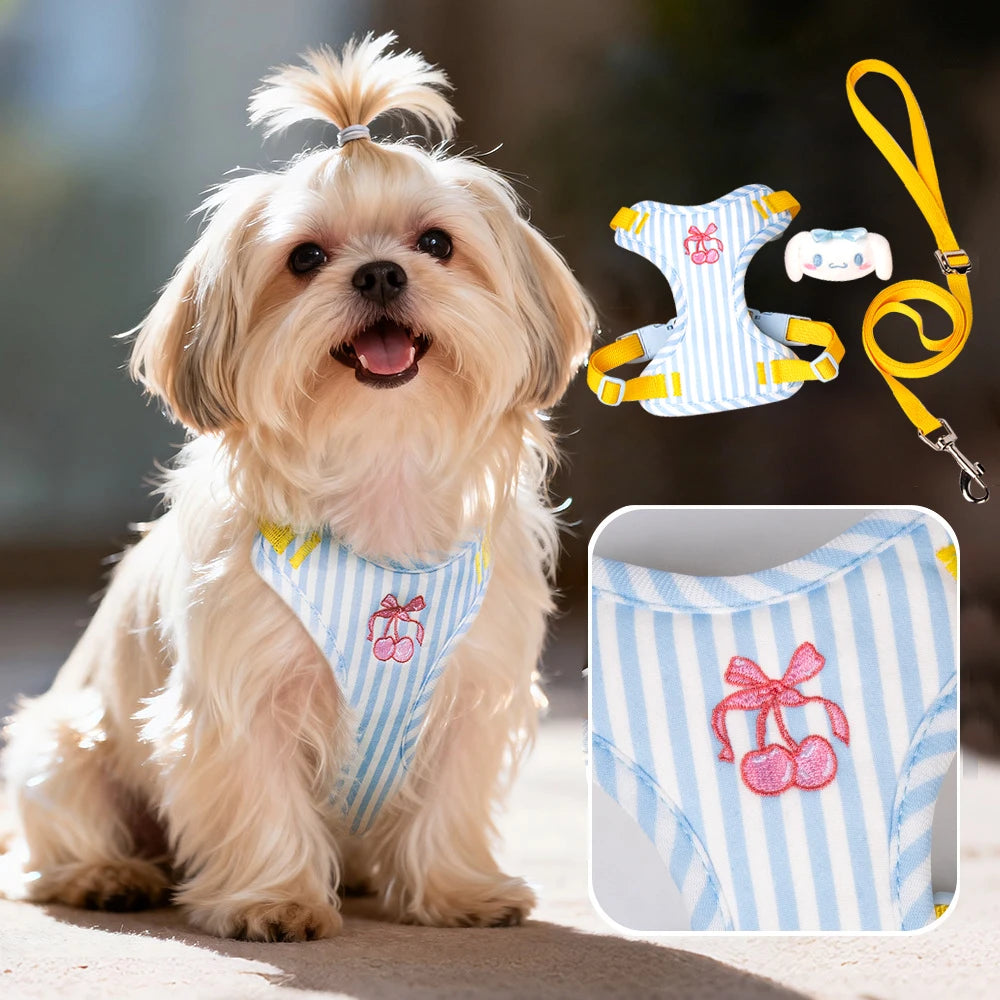 Luxury Dog Harness Set – Stylish Leash & Plush Design