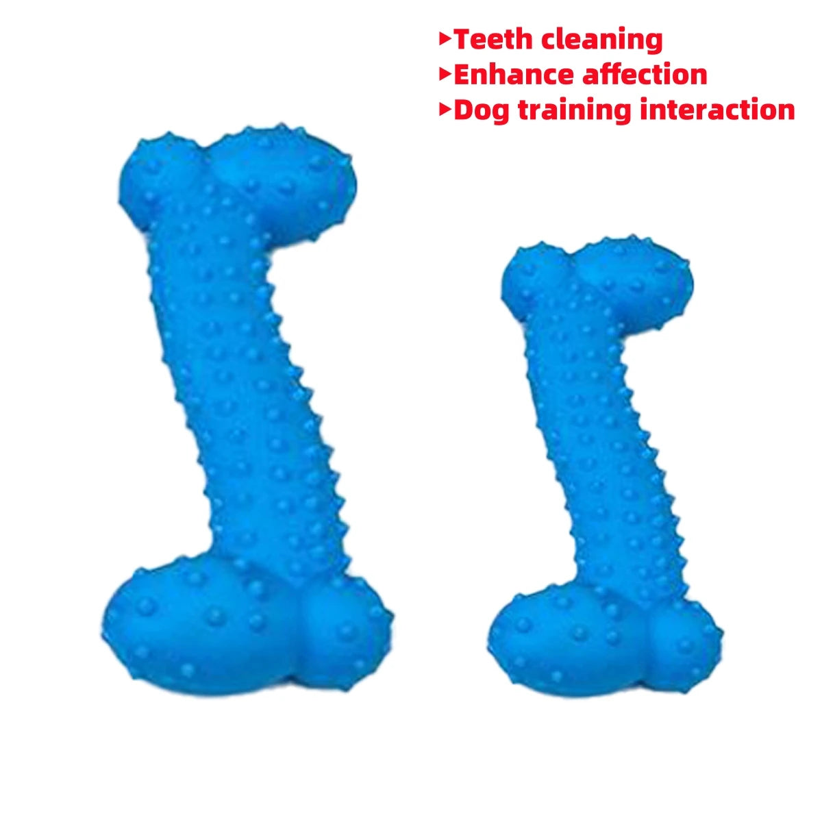 Rubber Bone Shape Chew Toy - 2 Sizes for Dogs | Durable & Dental-Friendly