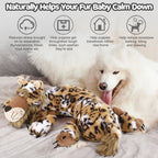 Cheetah Plush Dog Toy with Heartbeat – Calming Sleep Aid
