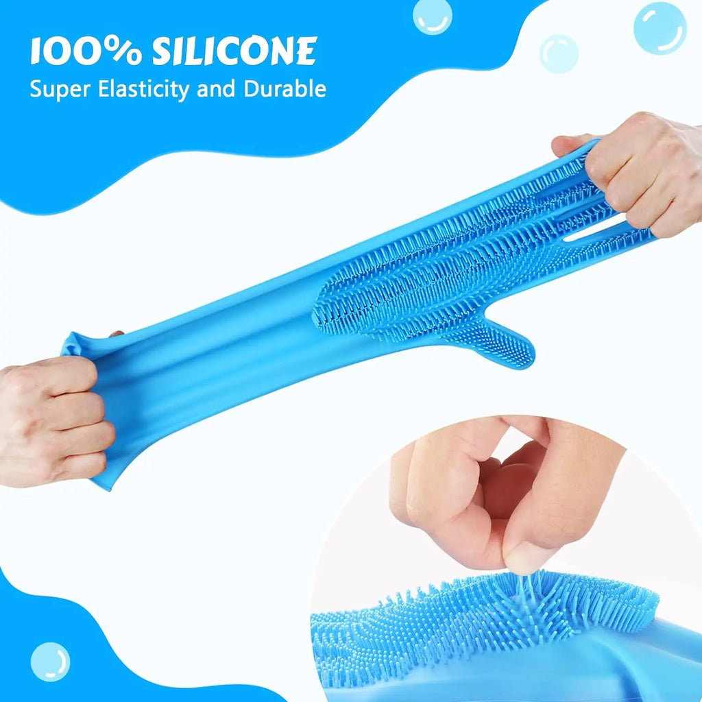 Pet Grooming Gloves for Dogs – Silicone Bathing & Hair Removal Massage Scrubber