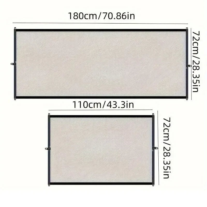 Dog Safety Gate – Foldable Mesh Barrier