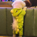 Dinosaur Dog Flannel Jumpsuit – Cozy Winter Romper for Small Dogs