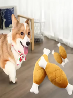Chicken Leg Bone Plush Toy – Interactive for All Sizes