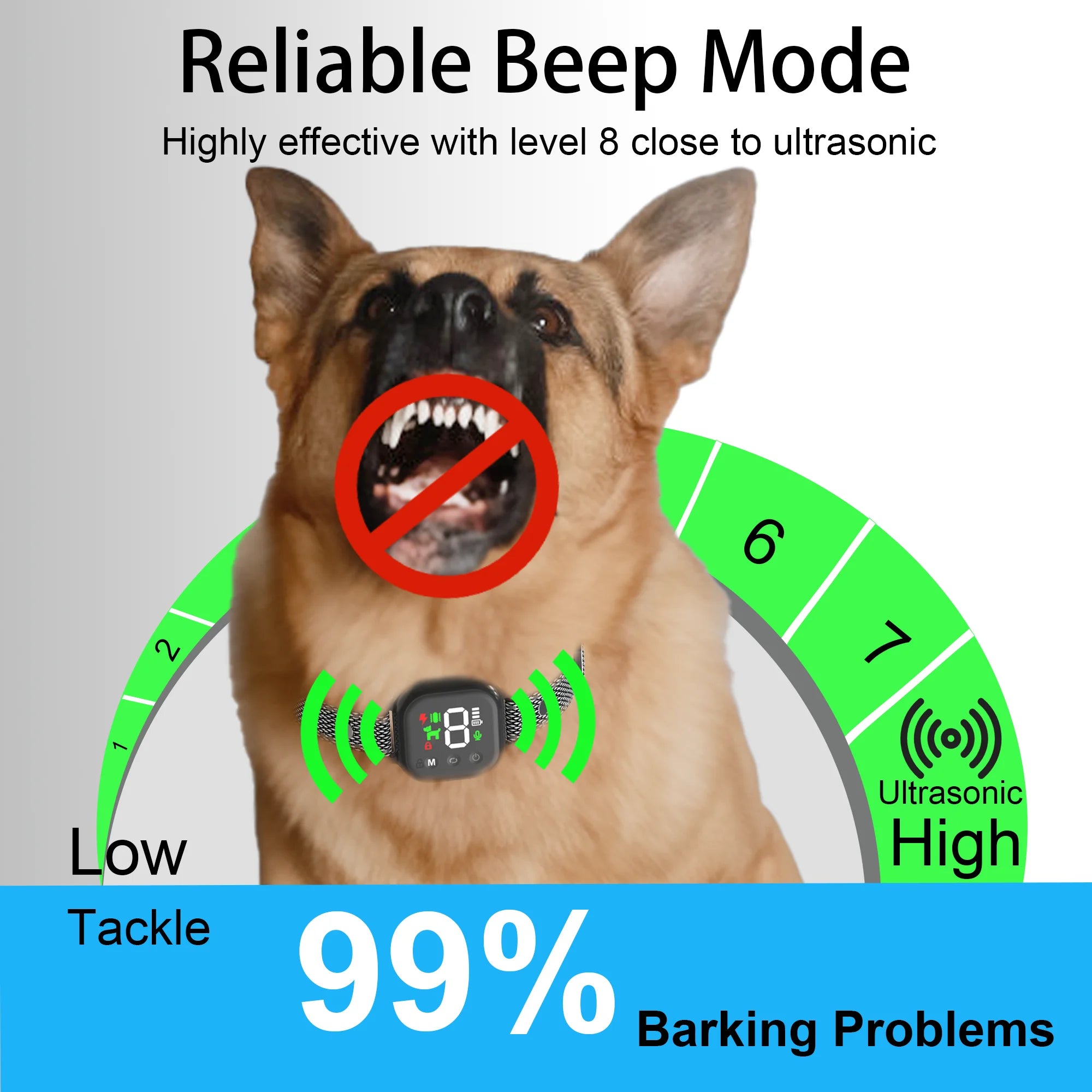 Color Screen Anti-Bark Dog Collar – Waterproof Rechargeable Training Collar