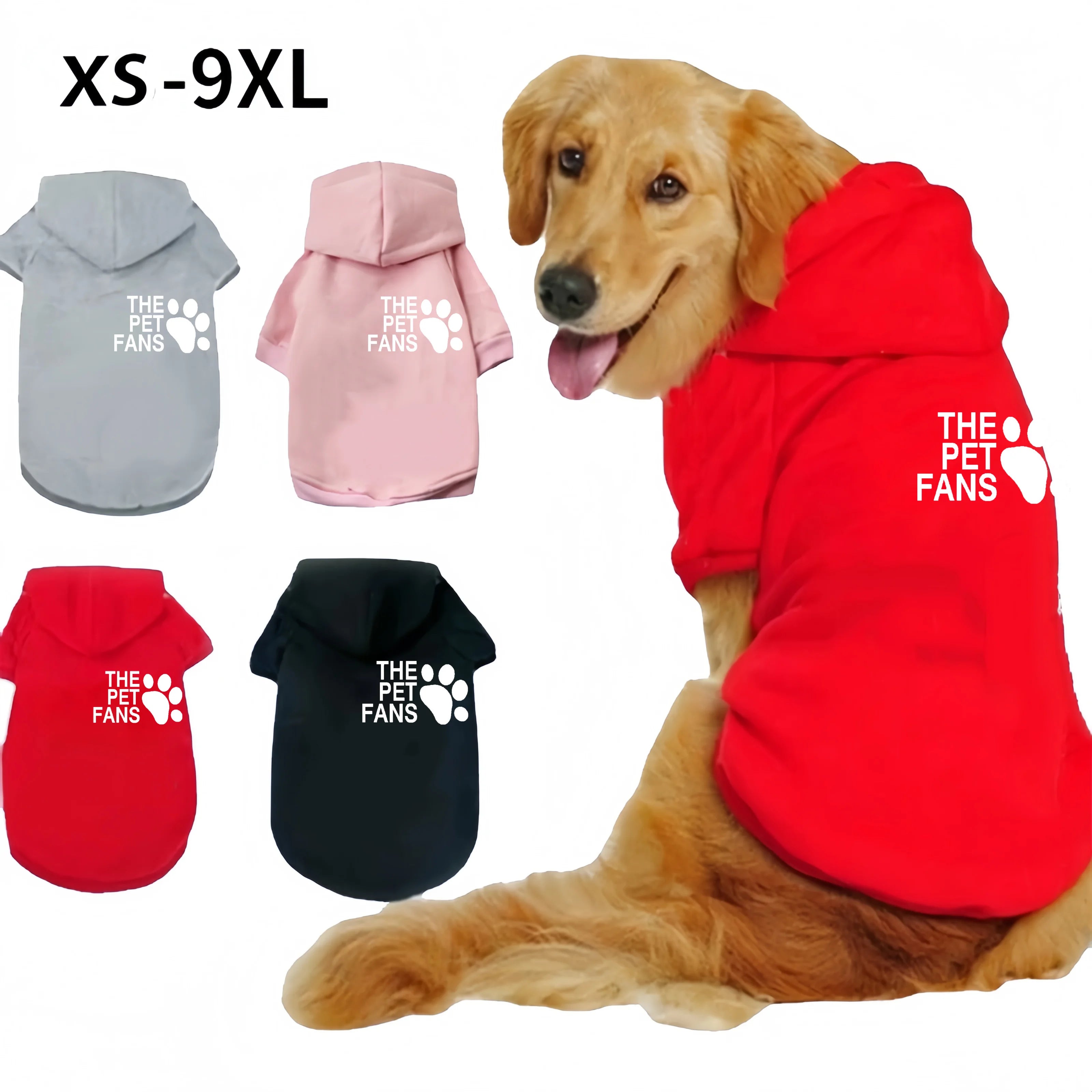 Winter Dog Hoodie for Labrador – Cotton All-Season Warm Coat