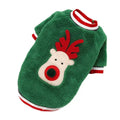 Nonecn Winter Dog Hoodie | Green Elk Print | XS Small Dogs