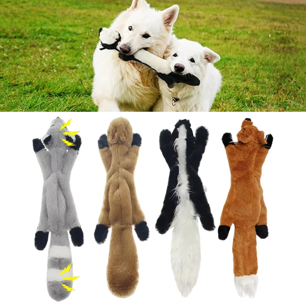 45cm No Stuffing Dog Toy – Squeakers & Crinkle for Interactive Play