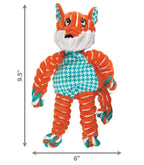 KONG Floppy Knots Fox Dog Toy – Rope & Squeaky Plush Tug Toy