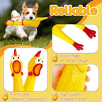 Rubber Screaming Chicken Dog Toy - Squeaky (Small, Medium, Large)