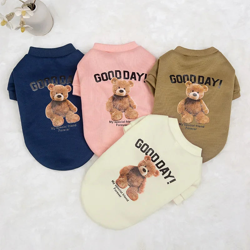 NONECN Autumn Winter Dog Hoodie | XS-XL | Cute Bear Design