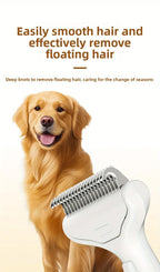 Floating Stainless Steel Dog Brush - Curved Undercoat Grooming Comb