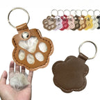 Leather Dog Memorial Keychain – Fur Keepsake Locket Gift