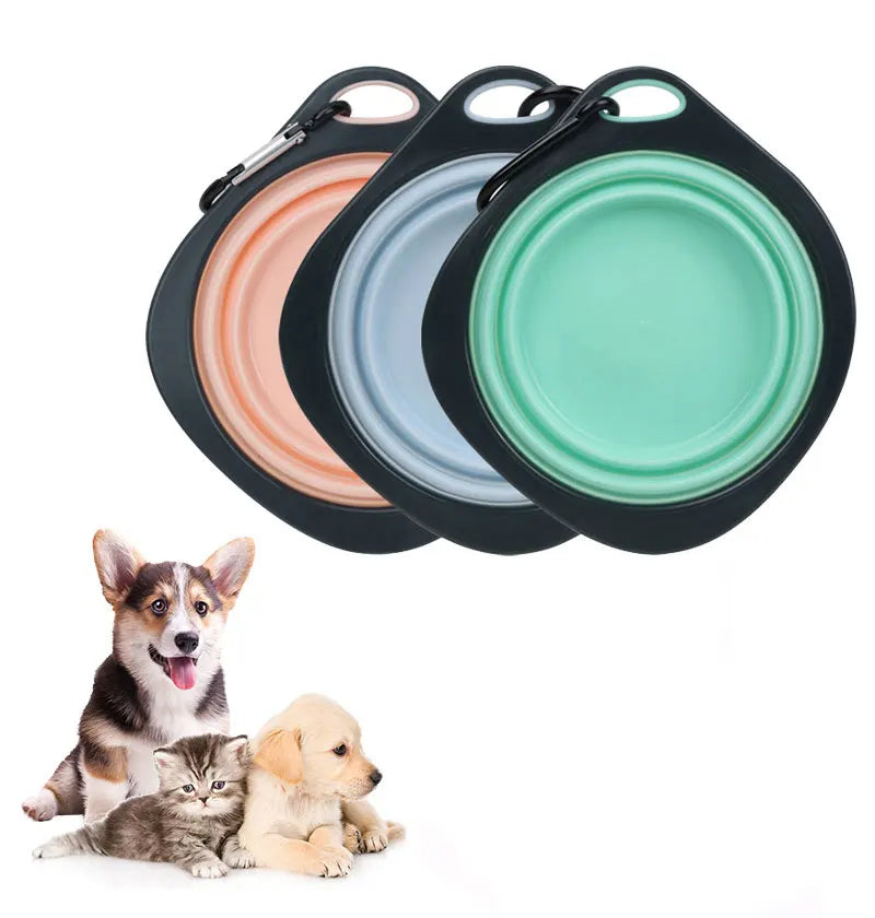 Collapsible Silicone Dog Travel Bowl – Portable Outdoor Feeding Dish