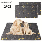 KEMORELA Reusable Dog Training Mats – 2PCS Washable Pet Toilet Pads for Floors & Car Seats