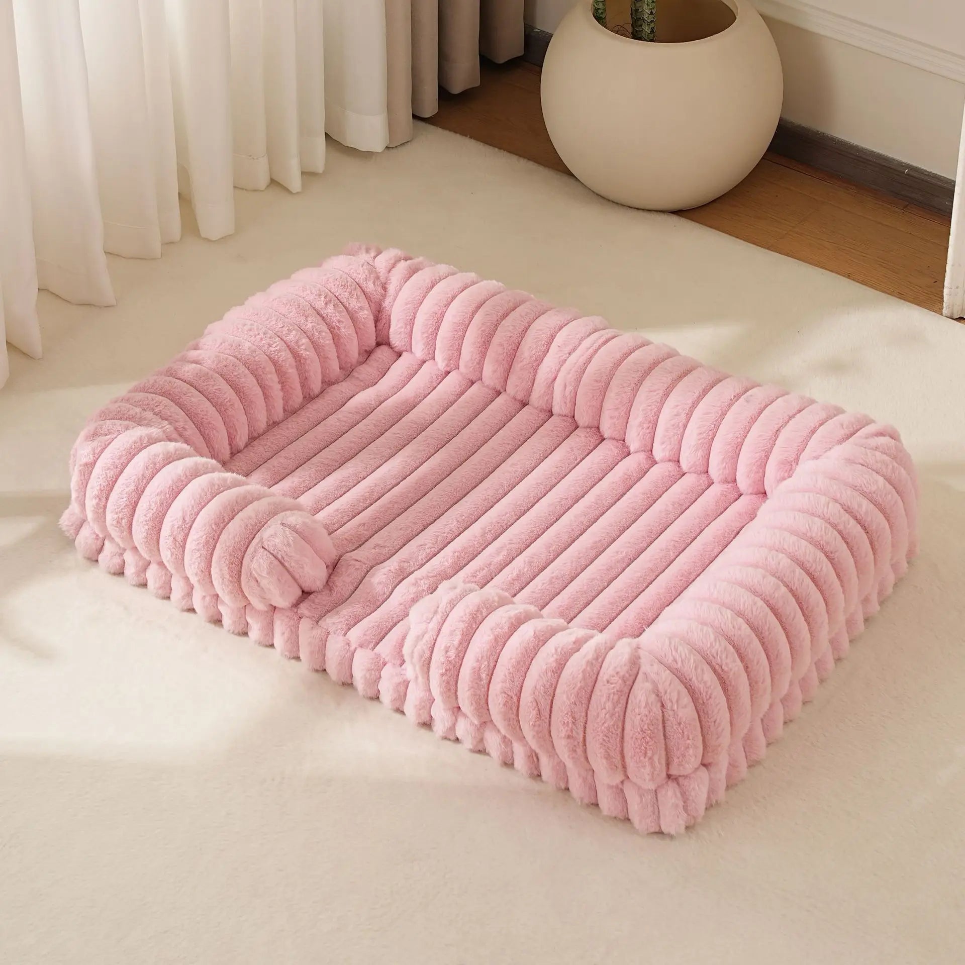 Winter Warm Large Dog Bed – Plush Pet Cushion with Insulated Mat for Cozy Indoor Sleeping