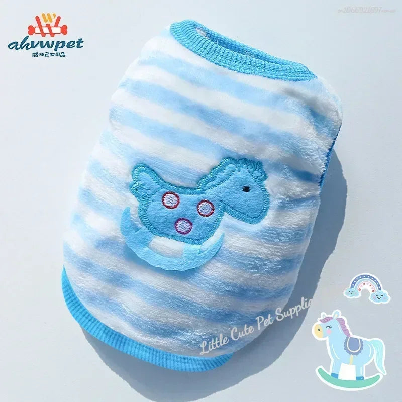 Moonbiffy Winter Dog Jacket – Flannel Puffer for Small Dogs
