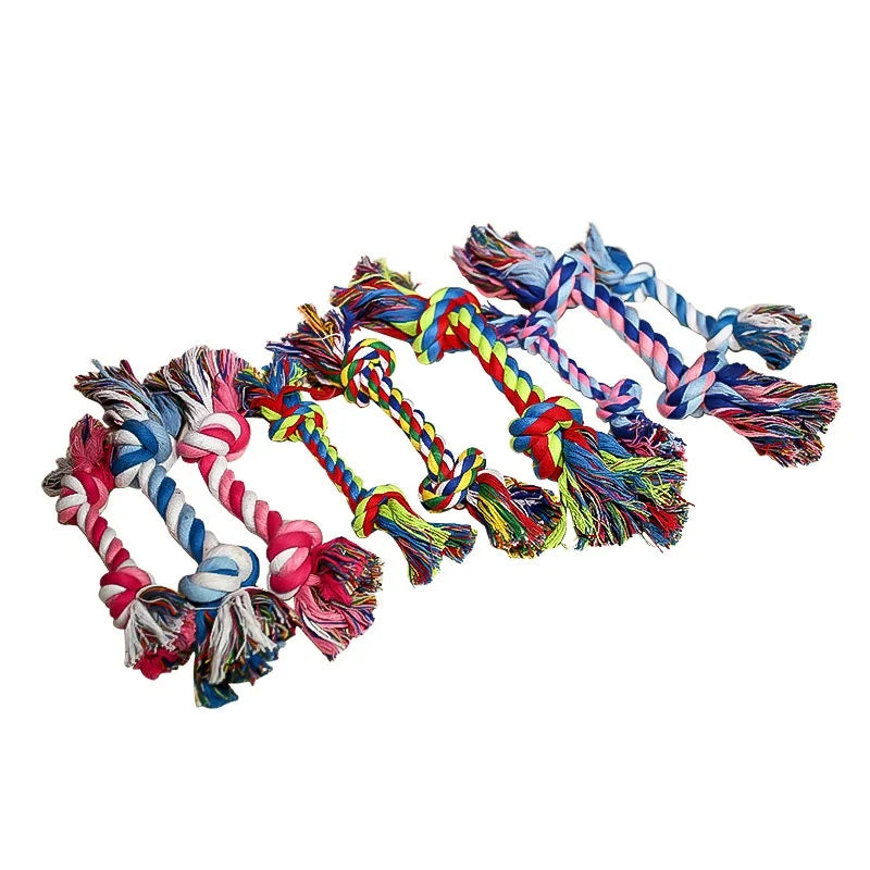 Cotton Rope Dog Toy – Double Knot Bite Resistant, Durable & Safe for Chewing