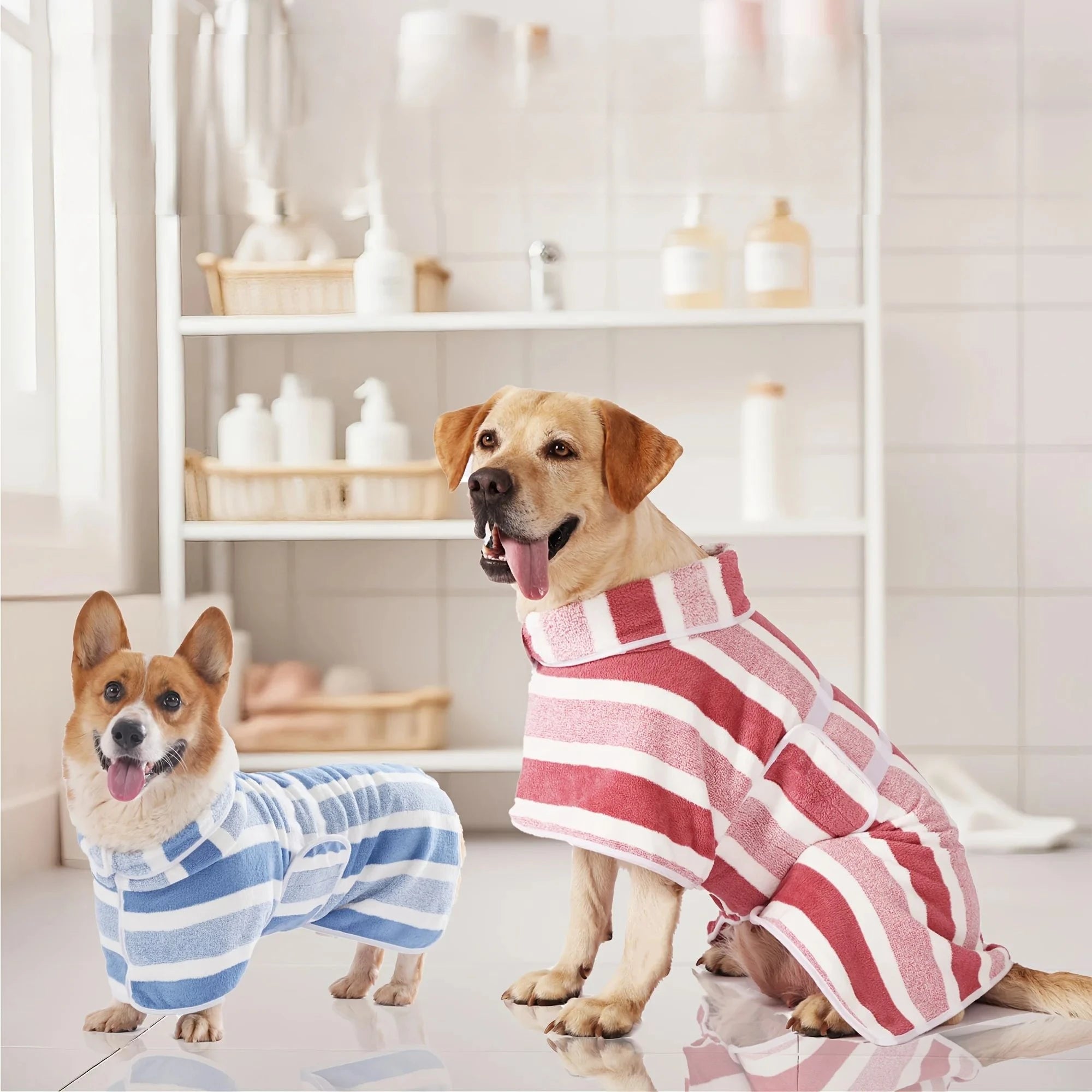 Quick-Dry Dog Bathrobe Towel – Absorbent Post-Bath Wrap