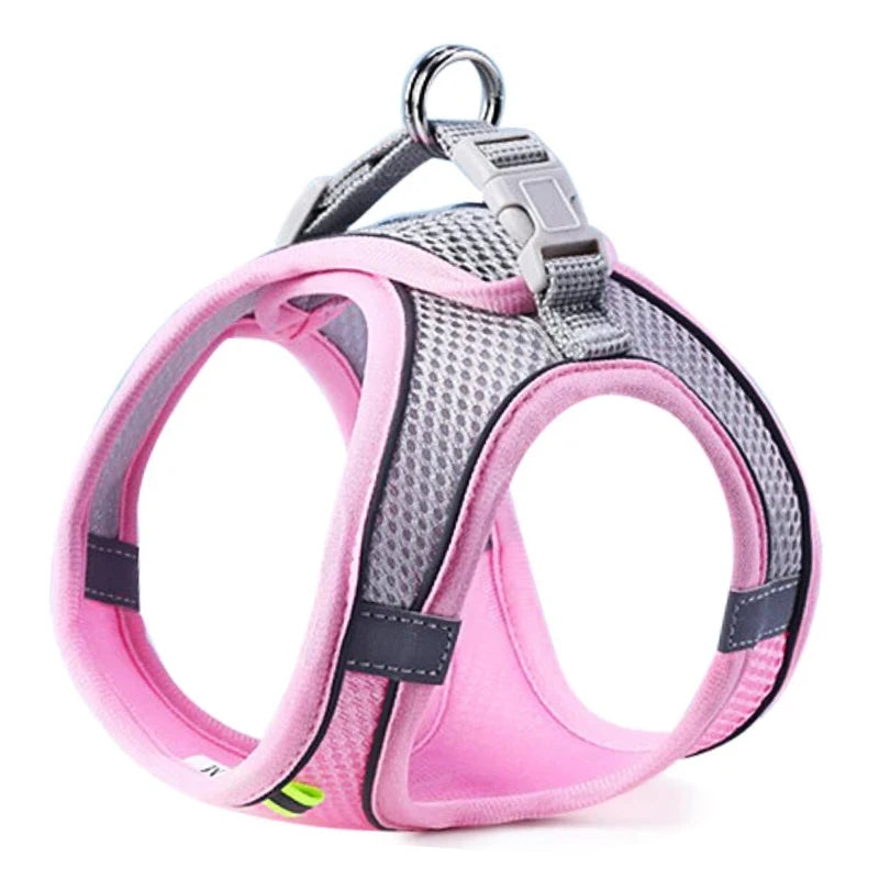 NONECN Reflective Nylon Dog Harness Vest – Small to Medium Dogs, Breathable, Striped