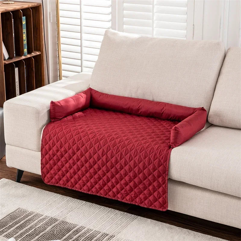 Waterproof Dog Bed Mat – Washable Sofa Slipcover with Neck Pillow & Non-Slip Bottom