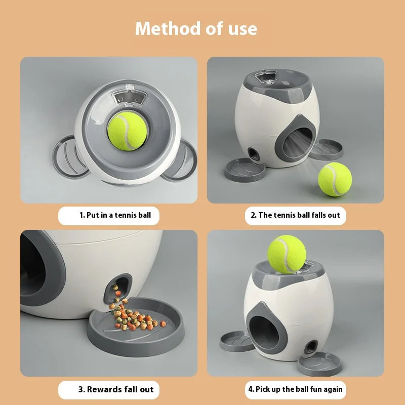 Dog Tennis Ball Treat Dispenser – Interactive Food Reward Toy