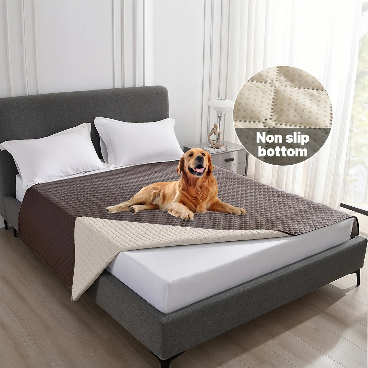 Anti-Leaking Non-Slip Dog Bed Cover – Mattress Protector for Sofa, Bed & Car