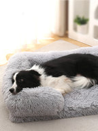 Orthopedic Square Plush Dog Bed – Removable Washable Winter Sofa
