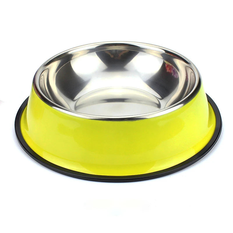 Non-Slip Stainless Steel Dog Bowl – Anti-Skid Food & Water Feeder (Multiple Sizes)