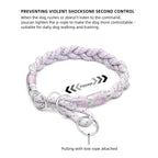 Reflective Braided Dog Collar – Strong Twisted Training Collar