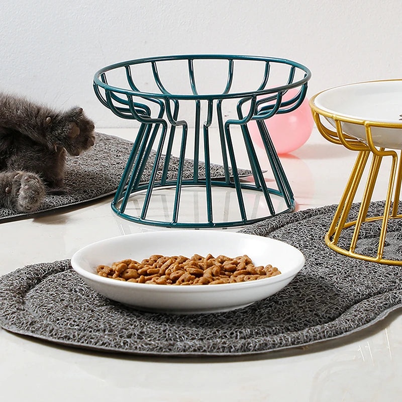 Elevated Dog Bowl Stand – Nordic Style Raised Iron Feeder (Bowl Not Included)